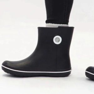 CROCS Jaunt Shorty Rain Boots Size 9 Black